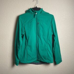 Duluth Trading Co Womens XS‎ Green Fleece Lined Outdoors Zip Up Hooded Jacket